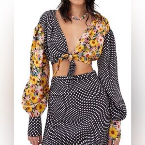 For Love & Lemons Anya Crop Top Revolve NEW